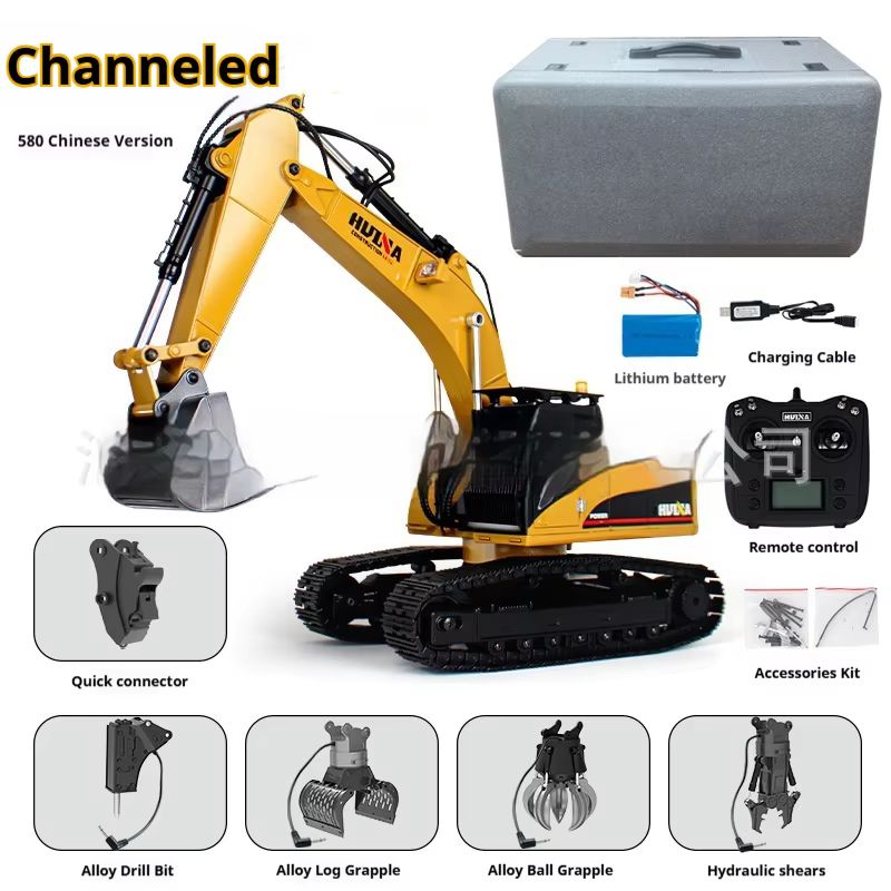 Huina Upgrade 1590 1/14 Metalo – Rc Excavator Hobby recenzja i cena